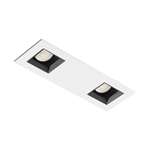 Juno Aculux 2SQ2APIN BD WHFM Recessed Lighting 2" 2 Heads LED Adjustable Pinhole Flush Mount Trim, White Finish