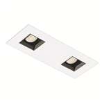 Juno Aculux 2SQ2APIN BD WHSF Recessed Lighting 2" 2 Heads LED Adjustable Pinhole Self Flanged Trim, White Finish