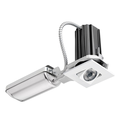 Juno Recessed Lighting 2SQA-830FU-WH 2" LED Square Adjustable 3000K 80CRI, Flood Beam, 120-277V, White Finish