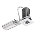 Juno Recessed Lighting 2SQA-935NU-WH 2" LED Square Adjustable 3500K 90CRI, Narrow Flood Beam, 120-277V, White Finish