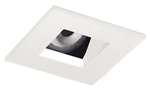 Juno Aculux 2SQA W SF Recessed Lighting 2" LED Square Adjustable Angle Cut Reflector, White Haze Self Flanged Trim