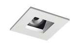 Juno Aculux  2SQA CD SF WET Recessed Lighting 2" LED Square Adjustable Angle Cut Reflector, Lensed, Haze Self Flanged Trim