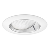 Juno Recessed Lighting 39C-WH (39 CWH) 4" Lensed Wall Wash Trim, Clear Alzak Relfector, White Trim Ring