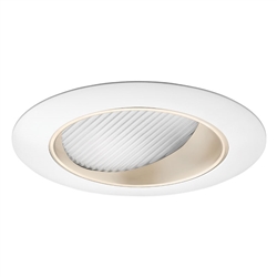 Juno Recessed Lighting 39WHZ-WH (39 WHZWH) 4" Lensed Wall Wash Trim, Wheat Haze Relfector, White Trim Ring