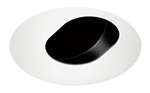 Juno Aculux 3AOVAL BS WHSF Recessed Lighting 3-1/4" Low Voltage, LED Slot Pinhole, White Trim