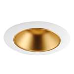 Juno Aculux  3DH WTD WHR Recessed Lighting 3-1/4" Hyperbolic LED Downlight, Wheat Haze Alzak Reflector, White Trim Ring