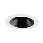 Juno Aculux  3DH BS WHSF Recessed Lighting 3-1/4" Hyperbolic LED Downlight, Self Flanged Reflector, Black Alzak Reflector, White Flange