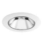 Juno Aculux  3DH CS WHR Recessed Lighting 3-1/4" Hyperbolic LED Downlight, Clear Alzak Reflector, White Trim Ring