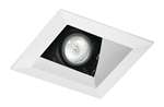 Juno Aculux 3SQA W SF WET Recessed Lighting 3-1/4" Line Voltage, Low Voltage, LED Square Downlight Angle Cut Lensed Reflector Self Flanged, White Trim