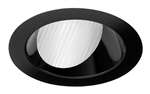 Juno Aculux 3WW BS SF Recessed Lighting 3-1/4" Line Voltage, Low Voltage, LED Downlight Lensed Wall Wash, Black Alzak Reflector, Self Flanged Trim