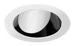 Juno Aculux 3WW BS WHSF Recessed Lighting 3-1/4" Line Voltage, Low Voltage, LED Downlight Lensed Wall Wash, Black Alzak Reflector, Self Flanged White Trim