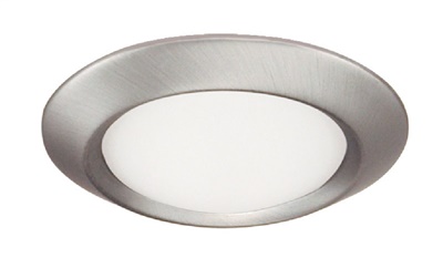 Juno Recessed Lighting 4101-SC (4101 SC) 4" Line Voltage Frosted Glass Dome Lensed Trim, Satin Chrome Trim