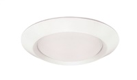 Juno Recessed Lighting 4101-WH (4101 WH) 4" Line Voltage Frosted Glass Dome Lensed Trim, White Trim
