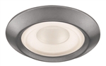 Juno Recessed Lighting 4102-SC (4102 SC) 4" Line Voltage Frosted Regressed Perimeter Glass Lensed Trim, Satin Chrome Trim