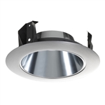 Juno Recessed Lighting 42LPT-SC (42L PTSC) 4" Adjustable Downlight Cone Trim, Pewter Reflector White Trim