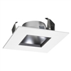 Juno Recessed Lighting 42LSQ-HZ-WH (42LSQ HZWH) 4" Adjustable Downlight Square Cone Trim, Haze Reflector White Trim