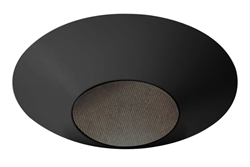 Juno Aculux Recessed Lighting 4301N-BL-FM 3-1/4" Adjustable Regressed Lensed Pinhole Flush Mount, Line Voltage, Low Voltage, LED, Black Alzak Reflector, Black Trim