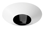 Juno Aculux Recessed Lighting 4307N-WH-FM (3DBV BS WHFM) 3-1/4 Low Voltage, LED Downlight Regressed Pinhole Flush Mount, Black Alzak Reflector, White Trim