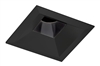 Juno Aculux Recessed Lighting 4307SQ-BL 3-1/4" Line Voltage, Low Voltage, LED Square Downlight Regressed, 1-1/4" Pinhole Black Alzak Reflector, Black Trim