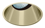 Juno Aculux Recessed Lighting 430NG-FM 3-1/4" Line Voltage, Low Voltage, LED Downlight 20 Degree Angle Cut Lensed, Gold Alzak Reflector, Flush Mount Trim
