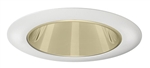 Juno Aculux Recessed Lighting 432NG-WH 3-1/4 Line Voltage, Low Voltage, LED Downlight Lensed, Gold Alzak Reflector, White Trim