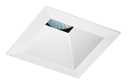 Juno Aculux Recessed Lighting 432SQW-SF 3-1/4" Line Voltage, Low Voltage, LED Square Downlight Lensed Reflector Self Flanged, White Trim