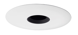 Juno Aculux Recessed Lighting 4332N-BL 3-1/4" Lensed Pinhole Line Voltage, Low Voltage, LED, Black Alzak Reflector, Black Trim