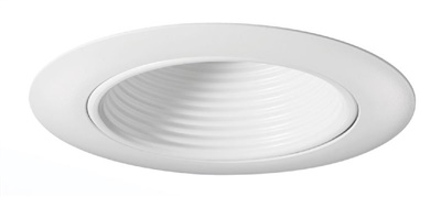 Juno Aculux Recessed Lighting 434NW-WH (3DBAF W WHR) 3-1/4" Low Voltage, LED Deep Downlight Baffle, White Baffle White Trim