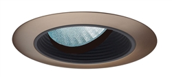 Juno Aculux Recessed Lighting 435NB-ABZ 3-1/4" Low Voltage Angle-Cut Baffle, Black Baffle Age Bronze Trim