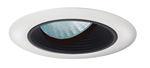 Juno Aculux Recessed Lighting 435NB-WH 3-1/4" Low Voltage Angle-Cut Baffle, Black Baffle White Trim