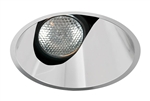 Juno Aculux Recessed Lighting 436NC-FM 3-1/4" Line Voltage, Low Voltage, LED Slot Angle Cut Flush Mount, Clear Alzak Trim