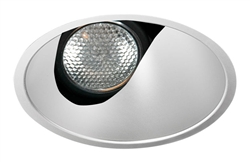 Juno Aculux Recessed Lighting 436NHZ-FM 3-1/4" Line Voltage, Low Voltage, LED Slot Angle Cut Flush Mount, Haze Alzak Trim