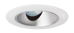 Juno Aculux Recessed Lighting 436NHZ-WH 3-1/4" Line Voltage, Low Voltage, LED Slot Angle Cut , Haze Alzak Reflector, White Trim