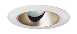 Juno Aculux Recessed Lighting 436NWHZ-WH 3-1/4" Line Voltage, Low Voltage, LED Slot Angle Cut , Wheat Haze Alzak Reflector, White Trim