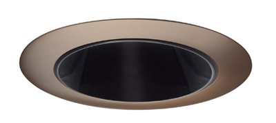 Juno Aculux Recessed Lighting 437NB-ABZ (3DP BS ABZR) 3-1/4" Low Voltage, LED Deep Downlight Cone, Black Alzak Reflector, Aged Bronze Trim