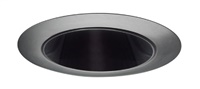 Juno Aculux Recessed Lighting 437NB-SC (3DP BS SCR) 3-1/4" Low Voltage, LED Deep Downlight Cone, Black Alzak Reflector, Satin Chrome Trim