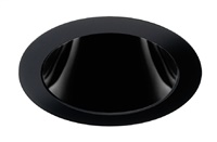 Juno Aculux Recessed Lighting 437NB-SF (3DP BS SF) 3-1/4" Low Voltage, LED Deep Downlight Cone , Black Alzak Reflector, Self Flanged Trim