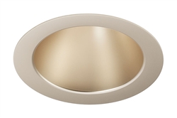 Juno Aculux Recessed Lighting 437NWHZ-SF (3DP WTD SF) 3-1/4" Low Voltage, LED Deep Downlight Cone , Wheat Haze Alzak Reflector, Self Flanged Trim
