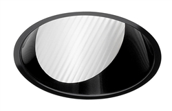 Juno Aculux Recessed Lighting 439NB-FM 3-1/4" Line Voltage, Low Voltage, LED Downlight Lensed Wall Wash, Black Alzak Reflector, Flush Mount Trim