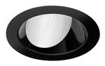 Juno Aculux Recessed Lighting 439NB-SF 3-1/4" Line Voltage, Low Voltage, LED Downlight Lensed Wall Wash, Black Alzak Reflector, Self Flanged Trim