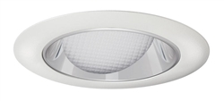 Juno Aculux Recessed Lighting 439NC-WH (3WW CS WHR) 3-1/4" Line Voltage, Low Voltage, LED Downlight Lensed Wall Wash, Clear Alzak Reflector, White Trim