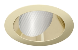 Juno Aculux Recessed Lighting 439NG-SF 3-1/4" Line Voltage, Low Voltage, LED Downlight Lensed Wall Wash, Gold Alzak Reflector, Self Flanged Trim