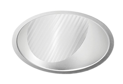 Juno Aculux Recessed Lighting 439NHZ-FM 3-1/4" Line Voltage, Low Voltage, LED Downlight Lensed Wall Wash, Haze Alzak Reflector, Flush Mount Trim