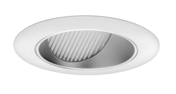 Juno Aculux Recessed Lighting 439NHZ-WH 3-1/4" Line Voltage, Low Voltage, LED Downlight Lensed Wall Wash, Haze Alzak Reflector, White Trim