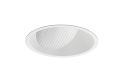 Juno Aculux Recessed Lighting 439NW-FM 3-1/4" Line Voltage, Low Voltage, LED Downlight Lensed Wall Wash, White Cone, Flush Mount Trim