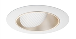 Juno Aculux Recessed Lighting 439NWHZ-WH 3-1/4" Line Voltage, Low Voltage, LED Downlight Lensed Wall Wash, Wheat Haze Alzak Reflector, White Trim