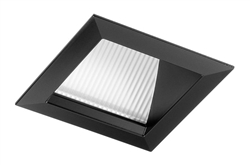 Juno Aculux Recessed Lighting 439SQBHZ-SF 3-1/4" Line Voltage, Low Voltage, LED Lensed Wall Wash Reflector Square Downlight, Black Haze Self Flanged Trim