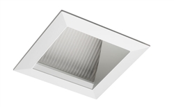 Juno Aculux Recessed Lighting 439SQW-SF 3-1/4" Line Voltage, Low Voltage, LED Lensed Wall Wash Reflector Square Downlight, White Self Flanged Trim