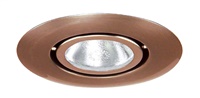 Juno Recessed Lighting 440-ABZ (440 ABZ) 4" Line Voltage, Low Voltage, Flush Gimbal Ring Trim, GU10 Base, Aged Bronze Trim