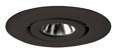 Juno Recessed Lighting 440-BL (440 BL) 4" Line Voltage, Low Voltage, Flush Gimbal Ring Trim, GU10 Base, Black Trim